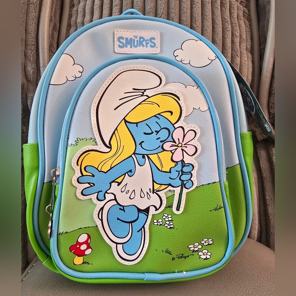 Smurfs Spring Is In The Air Smurfette Women's Mini Backpack, Blue